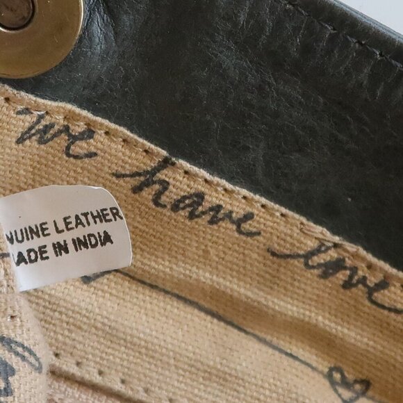 Lisa Leonard We Have Love Tote Bag in Hunter Green with Tassel - Picture 8 of 9